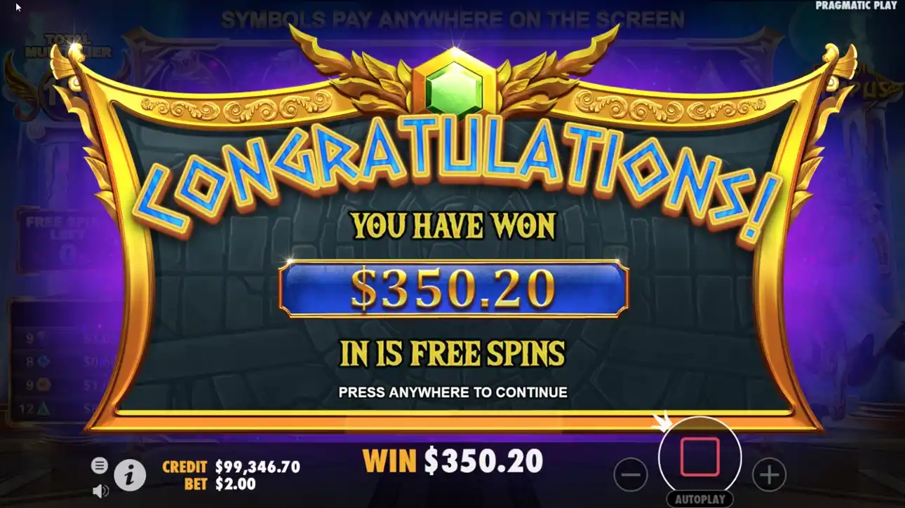 gates of olympus free spins win
